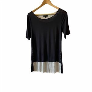 RW&CO Light Grey Button Detail Long Fit Loose Top